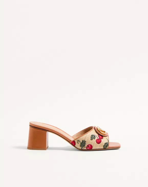Valentino Vlogo Signature Cherryfic Slide Sandal 60Mm - Image 1